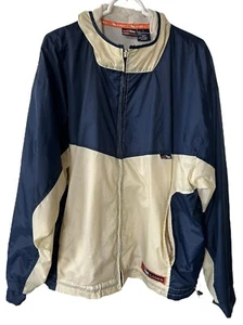 Vintage Lugz Windbreaker Jacke Herren L Kapuze gefüttert Reißverschluss hinten Grafik Logo - Bild 1 von 14