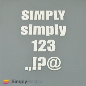 White Perspex®/ Acrylic Laser Cut Plastic Flat Letters -10mm thick - Impact Font - Picture 1 of 1