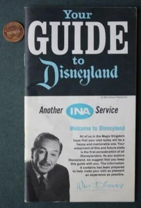 1960s Anaheim California Disneyland theme park pocket guidebook Walt Disney too- - Picture 1 of 1