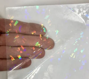 CRYSTAL Transparent Holographic OVERLAY, Lamination Grade, Wide Laminate - Picture 1 of 2