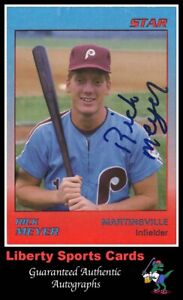 1989 Star Rick Meyer #21 Authentic Autographed Card Martinsville Phillies