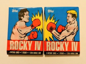 1985 Topps Rocky IV Wax Packs (2) (1-Rocky & 1 Drago)