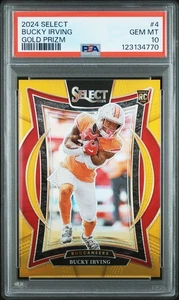 Panini Select Concourse Level Gold Prizm #4 Bucky Irving 08/10 Rookie RC 2024 - Imagen 1 de 2