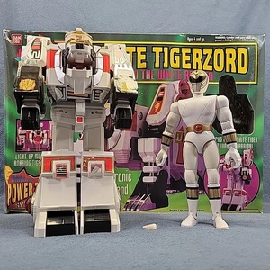 READ - Mighty Morphin Power Rangers White Tigerzord Figure MMPR Bandai 2271 - Picture 1 of 21
