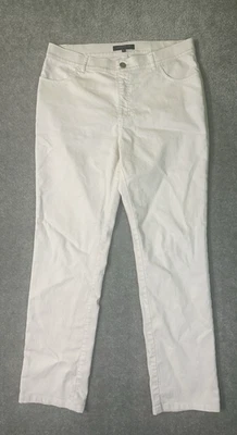 *Defecto* Pantalones de jean ajustados Thompson blancos para mujer Lafayette 148 New York talla 8 Foto 1 de 4