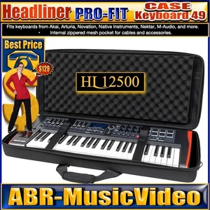 HEADLINER PRO-FIT Case (HL12500) Keyboard 49/ AKAI, Arturia, M-Audio, Novation - Picture 1 of 23