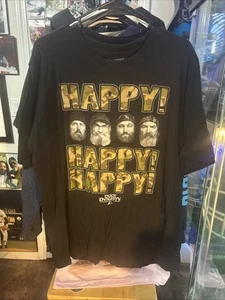 Duck Dynasty Guys Happy Happy Happy Large T-Shirt - Bild 1 von 4