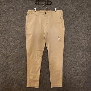 NWT American Eagle Flex Men Chino Pants Size 36x32 Khaki Stretch Casual Comfort - Picture 1 of 7