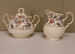 NORITAKE LA PRADA CREAMER & SUGAR SET #4703 RARE - Picture 1 of 15