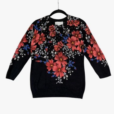 ВИНТАЖНЫЙ женский свитер Cathy Daniels S Dark Cottage Shimmer Grandma Core Avante - Изображение 1 из 4