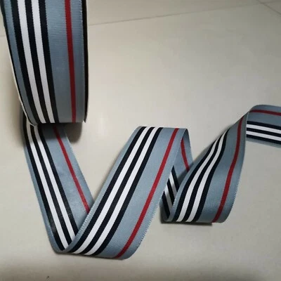 5 Yards Designer Style Tartan Preppy  One Inch Width Grosgrain Ribbon - Image 1 of 4