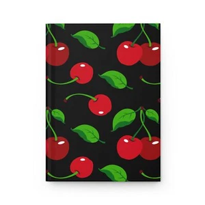 Cherry Hardcover Journal, süßes Kirsch Notizbuch  - Bild 1 von 5