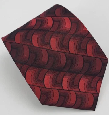 Галстук шелковый Arrow красный черный геометрический абстрактный мужской галстук 58 x 3,5 - Изображение 1 из 4
