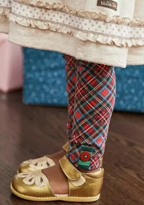 Leggings Matilda Jane In The Present rojos a cuadros nuevos con etiquetas talla 6 Navidad Foto 1 de 3