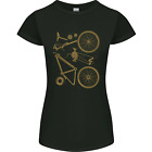 Bicycle Parts Cycling Cyclist Bike Funny Womens Petite Cut T-Shirt