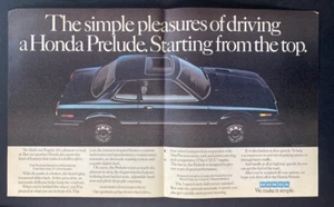 HONDA PRELUDE - VINTAGE CAR ADVERT - 1981 USA 26x20" ADVERT POSTER L195 - Picture 1 of 1