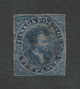 Canada Scott # 7 Sound Closed Margins Used Stamp - Picture 1 of 2