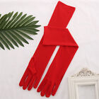 Stretch Satin White Glove Long Bridal Gloves Black Red Elbow Length Women GlovSA