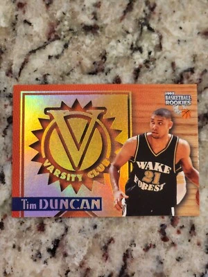 1997 Score Board Rookies Varsity Club Tim Duncan #VC1 Rookie RC HOF - Image 1 of 2