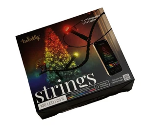 Cadena de luces inteligentes centelleantes mapeables de 26 pies 100 LED RGB árbol de Navidad multicolor - Imagen 1 de 6