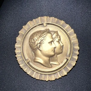 1810 Andrieu Medallion Napoleon Wedding to Marie Louise D'Autriche Brooch Pin - Picture 1 of 3