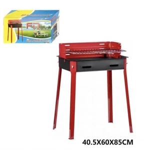 X Barbacoa Con Parrilla De Carbón 40x60x85cm Para Jardín Picnic De Metal Dfh - Imagen 1 de 1