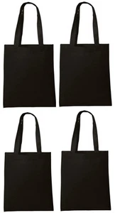 Set of 8 NEW Shopping Bag Folding Reusable Grocery Bags Convenient Tote Black - Picture 1 of 2