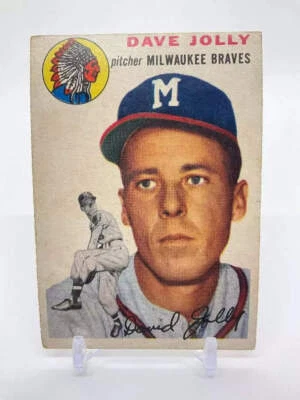 Dave Jolly 1954 Topps RC #188 Milwaukee Braves VG-EX - Image 1 of 2