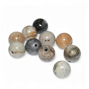 10 Stk. Picassojaspis Kugeln 8mm gebohrt I Jaspis, Edelstein, DIY, Perlen - Bild 1 von 3