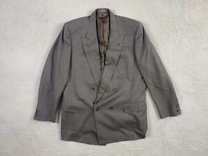 Ermenegildo Zenga Suit Jacket Men 46 Brown Windowpane Designer Dimensions Blazer