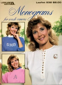Monograms for Waste Canvas, Cross Stitch Pattern, Leisure Arts Leaflet 532 - Picture 1 of 1