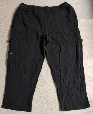 Pantalones elásticos de mezcla de algodón negros talla 2X ciervo blanco para mujer 24 Foto 1 de 4