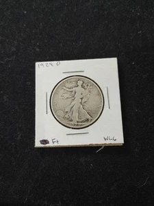1929 D Walking Liberty Half Dollar F+ - Picture 1 of 9