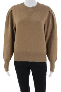 Isabel Marant Etoile Womens Cotton Crew Neck Sweater Top Brown Size 42 - Picture 1 of 6