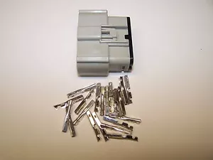 1 Harley 20X GRAY FEMALE OEM Molex MX150 connector + terminals switch wiring 07+ - Picture 1 of 7