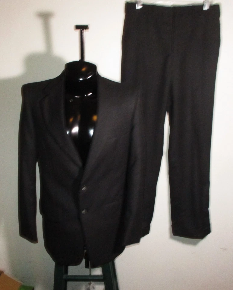 Traje de 2 piezas de lana gris oscuro BOTANY 500 para hombre talla 38R, 32X31 Foto 1 de 4