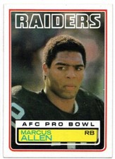 Marcus Allen 1983 Topps Football Probowl Rookie Card #294,