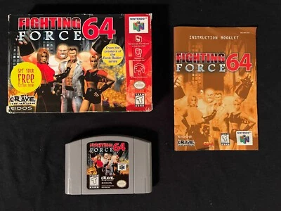 Fighting Force 64 (Nintendo 64, 1999) Box Manual Complete CIB N64 - Image 1 of 4