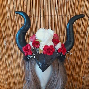 Luxury Handmade Red Flower Headband/Headpiece. Bridal, Races, Cosplay. - Picture 1 of 3