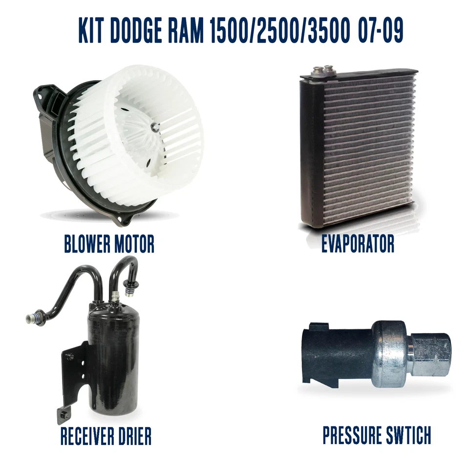 Evaporator+BLOWER+DRIER & PRESSURE SWITC A/C Dodge Ram 1500 /2500 /3500, 07-09 - Image 1 of 1