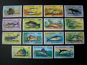 ST. VINCENT SEA WORLD STAMPS 1979 YEAR COMPLETE SET, SCOTT # 572-586. MH, OG. - Picture 1 of 1