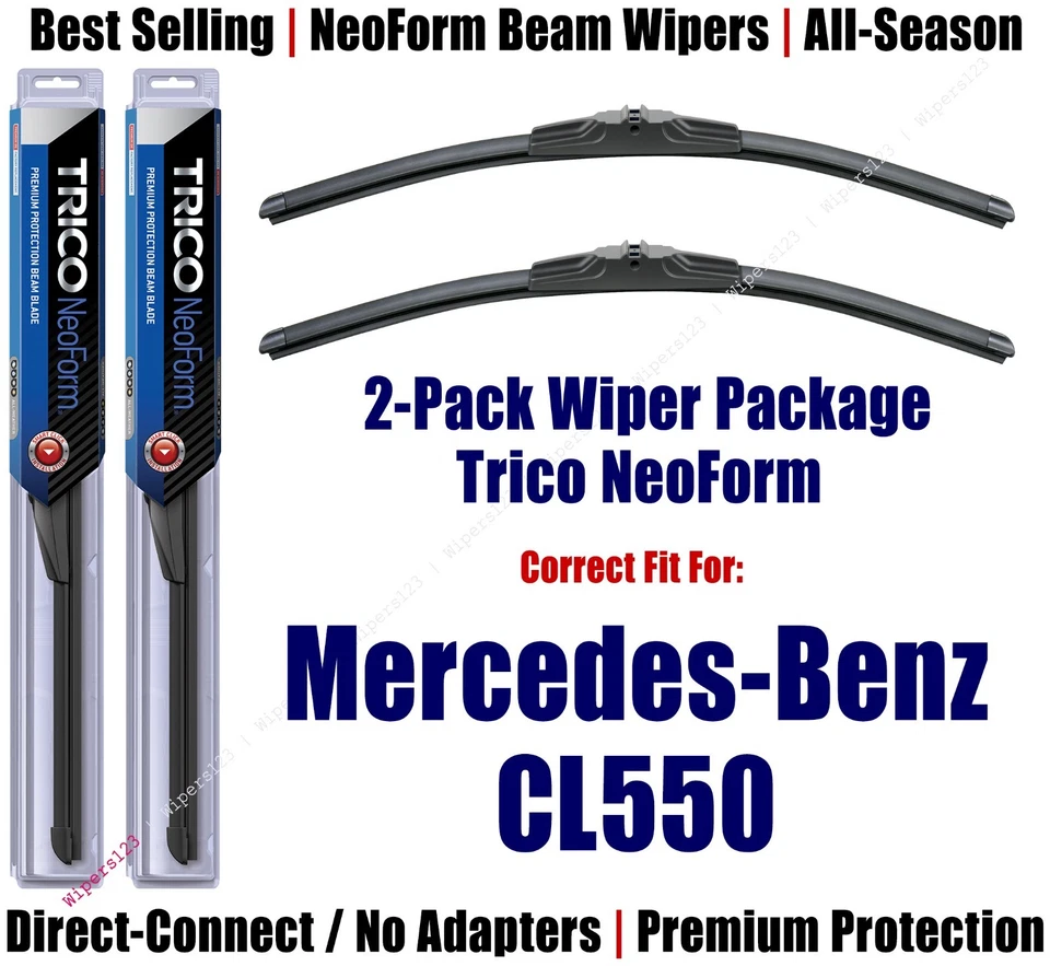 2 件装 Super-Premium NeoForm Wipers 适合 2007 梅赛德斯-奔驰 CL550 - 162812x2 — 第 1/1 张图片