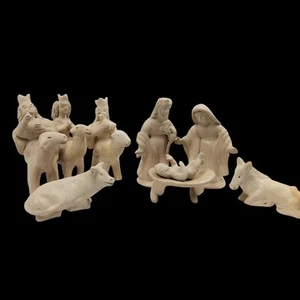 Guatemala Handarbeit Ton Krippe Set 9-teilig - Bild 1 von 13