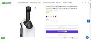 Yonanas Classic 902 (200W) Soft Serve Healthy Dessert Maker - Silver - Picture 1 of 6