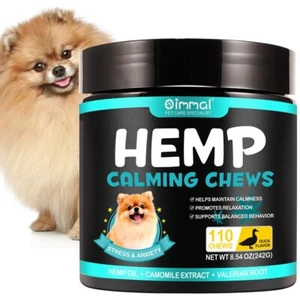 Dog Food Hemp Chews Calming Treats for Dogs Anxiety Relief Treats Multi Flavours - Picture 1 of 60