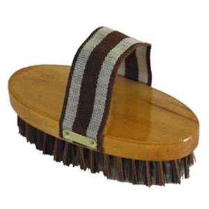 87AI 7-1/2" Hilason Western Cuidado de Caballos Cuerpo de Madera Polipropileno Cerdas Cepillo - Imagen 1 de 1