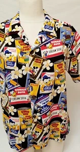 Vtg Youth Kids Reyn Spooner Disney Mickey Mouse Donald Duck Hawaiian Shirt L - Picture 1 of 15