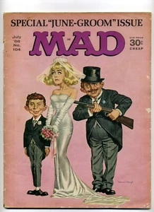 Vtg MAD Magazine #104 July 1966 June-Groom Issue, "Loused Up In Space" - Picture 1 of 2