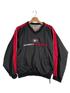 Georgia Bulldogs Windbreaker Size Large UK 16 Spell Out Logo Pullover Lined