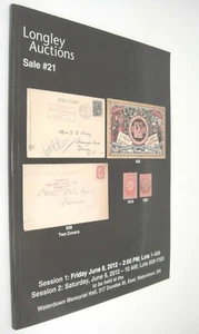 Longley Stamp Auction Catalog Sale #21 June 2012 Canada Covers Revenues - Picture 1 of 5